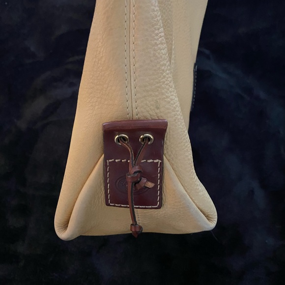 Dooney and Bourke bag. Soft tan/golden color with red interior - Picture 5 of 10